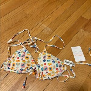 Dippin' Daisy's Multicolor Patterned Bikini Top